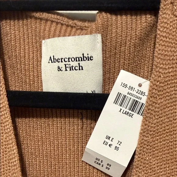 Abercrombie & Fitch NWT Brown Sweater Dress with Tie - Picture 2 of 3